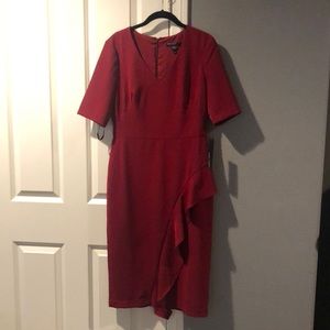 New Maggy London red Dress Midi Length with tag